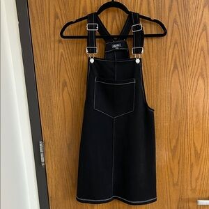 Lily Rose Black Overall Dress